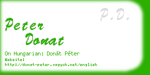 peter donat business card